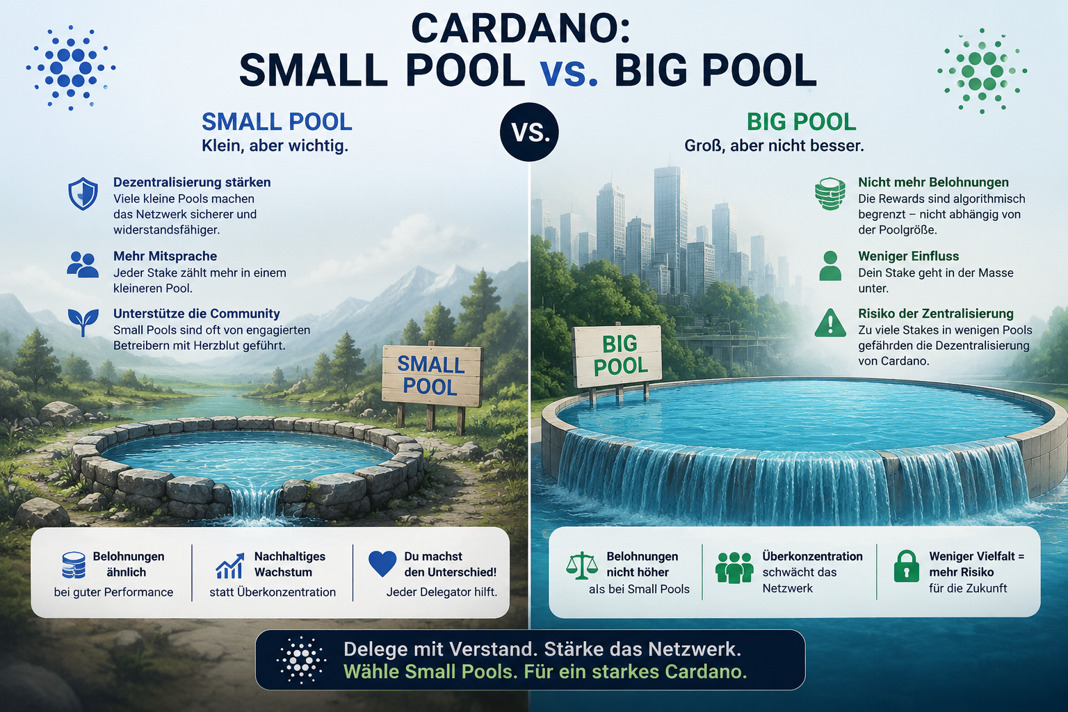 Cardano Stake Pool: Small vs. Big – Welcher passt zu dir?