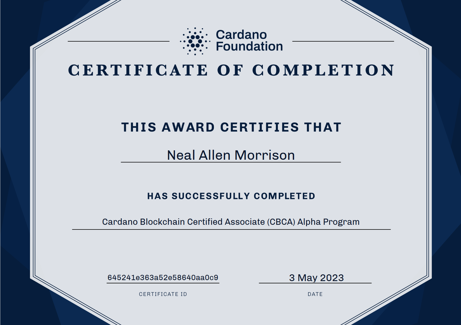 Cardano Blockchain Certified Associate